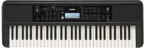 Yamaha PSR-E383 tragbare Tastatur – 61 Tasten, inklusive Netzadapter, integrierte Stimmen und Rhythmen, leicht und kompakt, ideal für Anfänger, Lernen und Üben zu Hause