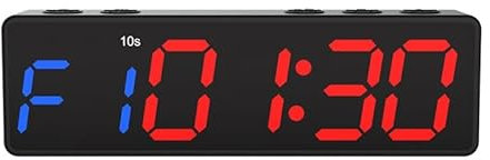 Minuteur d'intervalle portable avec caractères de 2,5 cm, mini minuteur de gym for la maison, la salle de sport, le garage, le fitness, l'entraînement par intervalles, EMOM, Tabata, boxe, horloge d'en