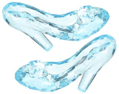 Yardenfun 2stücke Acryl High Heel Schuh Ornament Party Kristall Schuhe Dekoration Für Heimtextilien Und Schreibtisch Schuh Dekor Mit Hohem Absatz Für Innenraumgestaltung