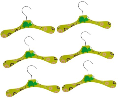 Cabilock Kinderkleiderbügel Tragfähigkeit und Knitterfreie Aufbewahrung 6 Stück aus Synthetischem Material Zufällige Farbe mit Cartoon Design für Zuhause und Kleidungsgeschäfte
