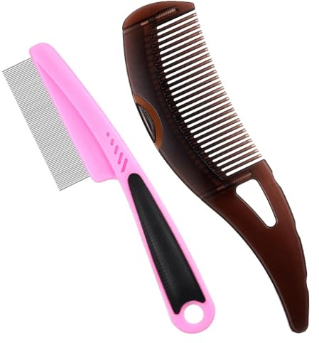 Pettine per cuoio capelluto - Pettine per la raccolta dei pidocchi | Spazzola per pidocchi in acciaio | Rimozione Denti Cavi Per Uomini Massaggiatore Cuoio
