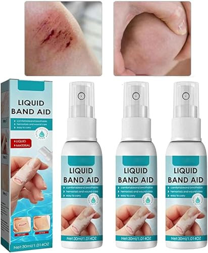 Venda Líquida en Spray, Impermeable, Transparente, para Cortes Menores, Rasguños, Heridas y Piel Agrietada