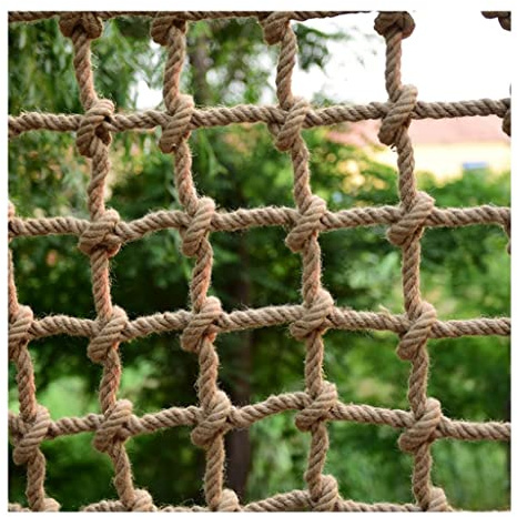 Children's Safety Net, Hand-Woven Hemp Rope for Photo Wall Decoration and Hanging Clothes (8mm Diameter, 3x3m Length)
