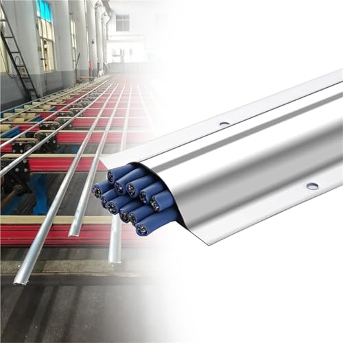 goulotte Electrique Lot de 10 Protections De Câbles De Sol, Décoration De Gaine Métallique pour Chemin De Câbles, Protection De Fil en Acier Inoxydable(Outer Width x H 46mm x 10mm)