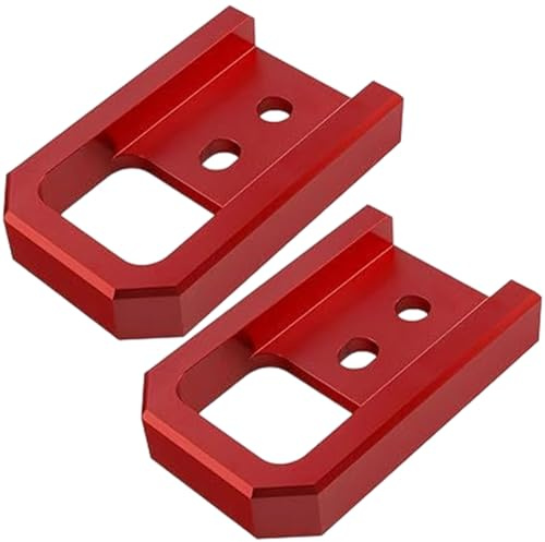 ZYHARUKO Ganci di traino in alluminio resistente, confezione da 2 pezzi, per modelli di camion selezionati, ganci di recupero per paraurti anteriore rosso, gancio di traino per fuoristrada