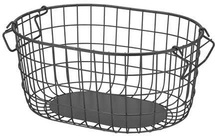 blomus Aufbewahrungskorb -KAGO- | stapelbarer Korb rund | Größe M | Farbe Anthracite | Aufbewahrung & Organizer
