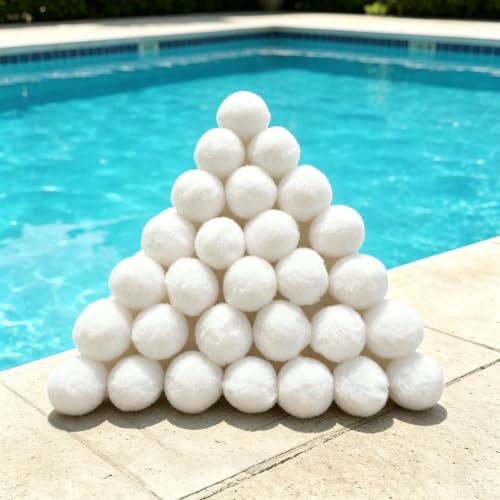 Wapasezyar filterbollar pool för sandfilteranläggningar, 1 000 g filterbollar pool ersättning för 35 kg filtersand och kvartsssand, för akvarium, pooltillbehör, poolfiltersystem, poolfilter system
