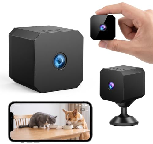 Mini caméra WiFi 1080P, Vision Nocturne, détecteur de Mouvement | Noche & Movimiento, Acceso Remoto Registro Continuo, para Casa/Bebé/Animal