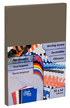 ProfiOffice® Deckblätter, DIN A4, Reliefstruktur, rauch-braun, 0,40 mm, 50 Stück (59046)