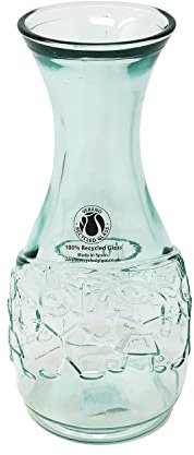 Verano Spanish Ceramics 100% Recycled Glass Creative Entertaining Boy Girl Together Decorative Serving Decanter Storage Bottle - Decanter 25cm 1L