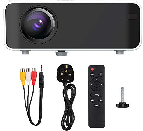 Caredy Proiettore, Mini proiettore Wireless, 4000 Lumen Full HD 1080P WiFi Proiettore LED Intelligente Supporto Sistema Android per TV, Video(Spina UE)