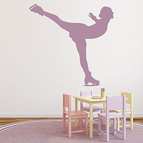 Dancing Skating Rink Wall Decal Skateboard Girl Art Interior Decoration Mural Glue Vinyl Waterproof Glass Creative Water Paper 28X28 Cm