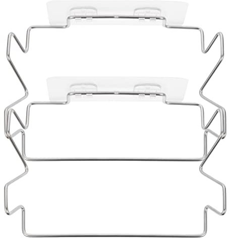 DOITOOL Schrank-Mülleimer 2 Stück Müllsackhalter Hängender Organizer Müllsackhalter Über Schrankregal Edelstahl Spüle Für Die Küche Halter Für Müllbeutel