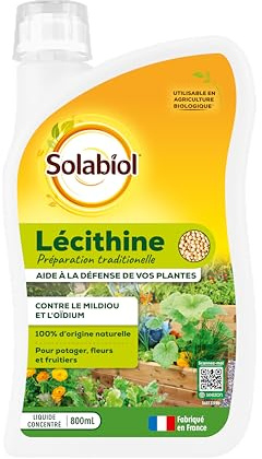 SOLABIOL Lécithine de Soja Concentré - Lutte contre Les Maladies - 800ml | Laitue, Tomate, Pomme de Terre - Protège Vos Cultures - SOLECI800