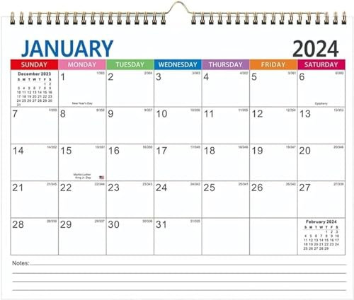 Kalender, Wandkalender, 2024-Kalender, Wandkalender 2024–2025, Hängekalender, 18 Monate, Kalender von Jan.2024 bis Jun. 2025, Bürokalender (Farbe: A, Größe: 3 Stück)