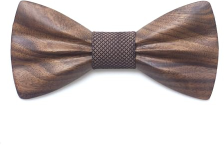 Noeud papillon pour homme en bois réglable avec crochet – Cravate papillon déjà nouée en différentes couleurs pour mariage, affaires, fête, travail, diplôme, 12*5.3cm