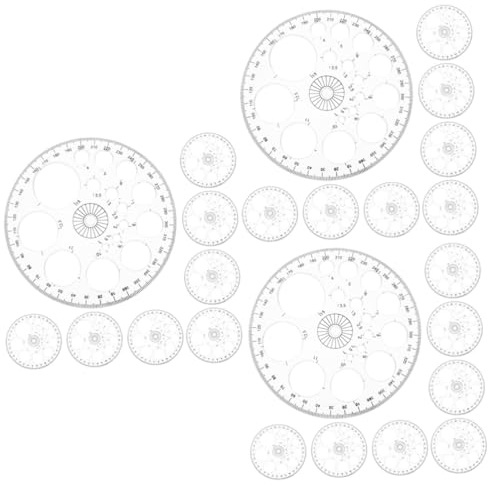 DIYEAH 24pezzi Protractor Strumento Per Studenti e Professionisti Precisione e Riutilizzabile