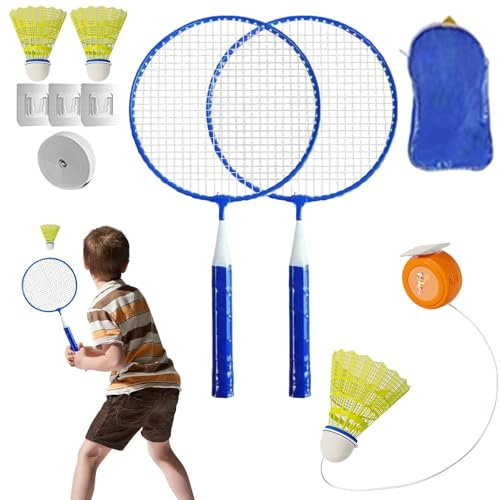 Bohany Automatische Rebound Badminton, Badminton -Übung zu Hause | Tragbarer automatischer Rückprall -Shuttlecock - Einzelspieler -Tennis -Übungsgerät, Übungs -Trainingshilfe für Anfänger