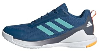 adidas Men's Novaflight 2 Indoor, Dusky Petrol/Flash Aqua/Black, 10