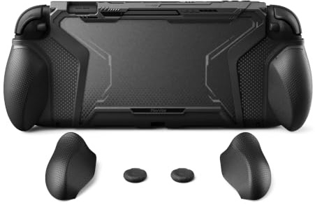 playvital Funda Protectora con Agarre Intercambiable para Nintendo Switch 2 | Carcasa TPU Flexible, Compatible con Dock, Antideslizante y Antigolpes, con Tapas para Joysticks, Serie BEYOND-GRIP, Negro