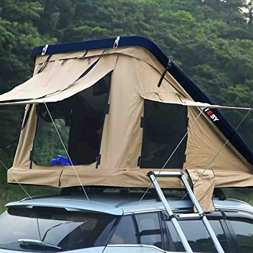 Tienda de campaña hidráulica de techo rígido para acampar al aire libre y viajes autónomos, construcción de aleación de aluminio con soporte triangular para una mayor estabilidad y rendimiento