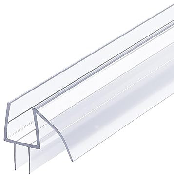 Guarnizione inferiore per porta della doccia, 70 cm, con barra antigoccia, previene perdite e crea barriera d'acqua, in vinile trasparente
