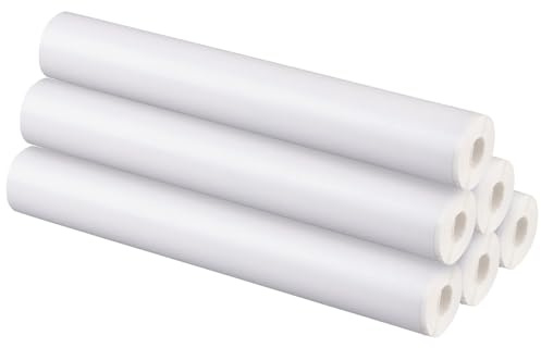 Callstel Thermo Etiketten Rollen: 6er-Set Etiketten-Rollen für Thermodrucker A4, je 15 DIN-A4-Seiten (Selbstklebende, Etikettenrollen Thermodrucker, Papier)