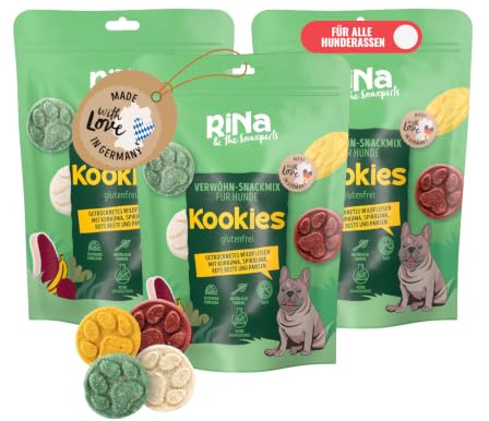 RiNa Kookies Hundeleckerli Soft gebacken Wildfleisch, Krill, Kokos 3x180 g | Trainingssnacks mit Wildfleisch und Krill, weich, leicht verdaulich, auch für ältere Hunde, getreidefrei, proteinreich