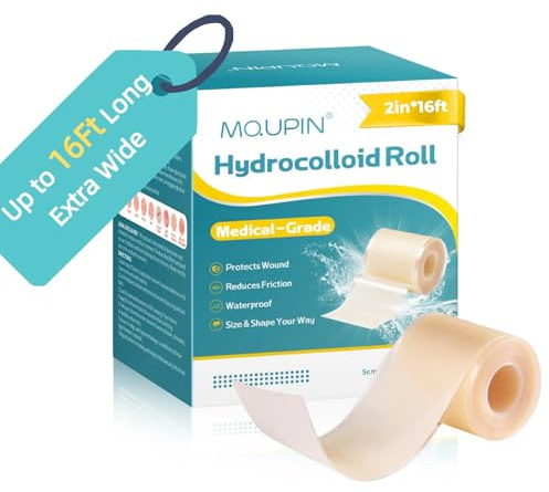 Hydrokolloid-Rolle, selbstklebend und wasserfest – hochabsorbierendes Hautschutzpflaster, auf Maß geschnitten für Blasen und täglichen Komfort (5cm*5m)