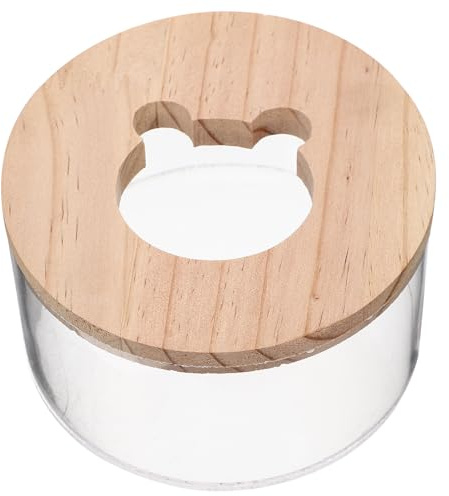 UTHCLO Transparente Chinchilla Badewanne aus Acryl mit Holzrahmen Sandbadewanne für Hamster und Kleintiere Leicht zu Reinigen und Einfach zu Verwenden Badezubehör