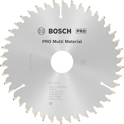 Bosch Professional 2608640519 Kreissägeblatt KSB 165 x 30/20 42TR-F multi SB2,4, Grau, Ø 165 mm