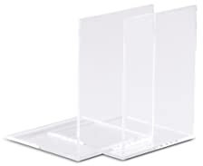 MAUL Serre Livre en Acrylique (2 pièces) 12x12x17 cm | Organisateur, cale Livre pour l'etagere, Le Bureau et la Maison | Presse Livre élégant, protège Les Meubles | Transparent