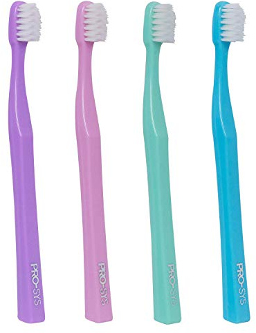 PRO-SYS® Extra Soft Toothbrush with Double Tapered Bristles for Extra Sensitive Gums, Pack of 4 (ADA Accepted)