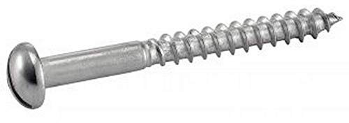 100 tornillos de cabeza semicircular para madera (A2, acero inoxidable, 6 x 100, DIN 96)