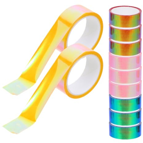 Supvox 12 Rollen Regenbogen farbiges Masking Tape dekorative Handwerk wasserdicht irisierende DIY Klebeband für Kunst DIY Office Supplies