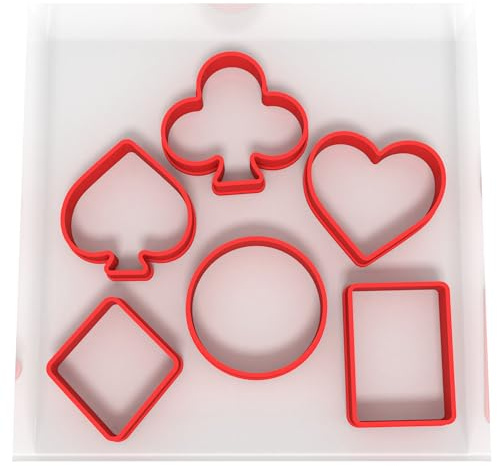 Juego de 6 cortadores de galletas y fondant de 3 cm