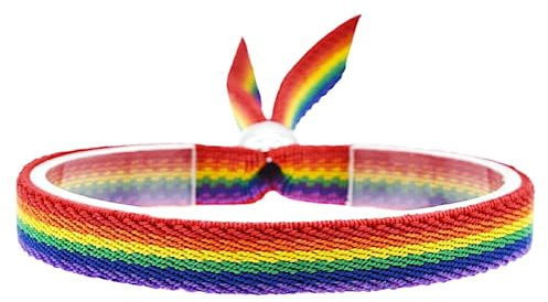 BDM Armband für Männer und Frauen aus Stoff mit den Farben der LGTB-Flagge, Regenbogenfarben und Cuzco-Flagge. An alle Handgelenke anpassbar.