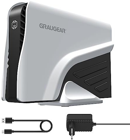 GRAUGEAR Hard disk da 4 TB per PS5/PS5 Slim & Pro da 3,5 per trasferimento veloce di dati, ideale per giochi e spazio di archiviazione, alimentatore e accessori inclusi