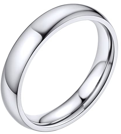 Bestyle Anello Donna a Fascia Anelli Donna Misure Grandi Anelli Argento Coppia Misura 25 4mm Argento con Confezione Regalo