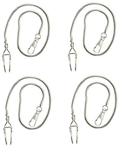 UKCOCO Taschenuhrenketten 4 Stück Taschenuhrenkette Herrenwesten-anhänger Für Herren Herrenuhren Edelstahl Silber Halsband Schlüsselanhänger Für Herren Taschenuhrenkette Uhrenanhängerkette Lange