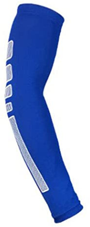 Unisex Sommer Outdoor Sport Armwärmer Kompression Ärmel Radfahren Laufen UV-Schutz Arm Sleeve, 1 x Blau, L