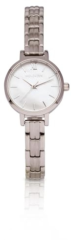 HOLZKERN Damenuhr Quarz Skadi Silberfarben/Perlmutt 9010631005023 | zarte Armbanduhr mit präzisem japanischen Quarzwerk für Frauen