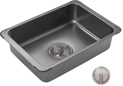windhike Naturehike 304 Edelstahl-Camping-Barspüle, 5 l, für drinnen und draußen, kleine Küchenspüle, 36 x 24 cm, leicht zu reinigendes Waschbecken, WH-990