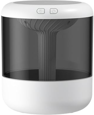 Humidificateur Dair Bebe Humidificateur à LumièRe Led à Changement De Couleur, Diffuseur, Bureau Chambre Chambre De BéBé Humidificateur Terrarium,White