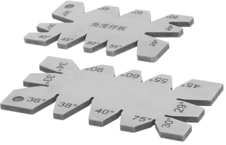 UKCOCO 2St Winkelmesser Markierungslinienlehre Baulineal Bestecklehre Winkellehre runden