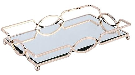 VILLFUL 1pièce Plateau De Rangement Cosmétique Miroir Organisateur De Bijoux Et Accessoires Style Nordique