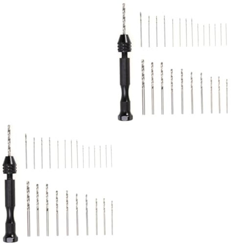 Hemobllo 2 Pièces perceuse à main perceuse a main tarriere à main Outils rotatifs chignole à main étau à goupille Poignée droite vice percer