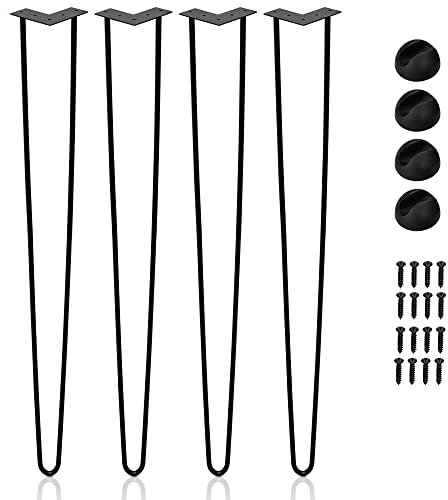 Izrielar 4X Haarnadel Hairpin Legs tischbeine Tischgestell Tischkufen Austauschbare Tisch&Schrank Beine für Heimwerker 72cm 2-Stange Möbelfüße