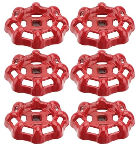 VICASKY Vierkant-Handrad Für Ventile 6mm - 6er Set Absperrventil Zubehör Aus Metall Ersatzhandgriff Für Wasserhähne Und Schrägsitzventile Geeignet Für Verteiler Standrohre Und