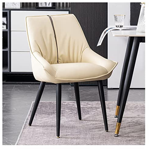 GSKDBCC Ledersessel mit extra dick gepolsterter Rückenlehne und Sitzkissen, Seitenstühle, Sofasessel, rutschfeste Adsorptionsfüße, Stabiler Metallrahmen für Lounge, Büro, Rezeption Chaser of Light